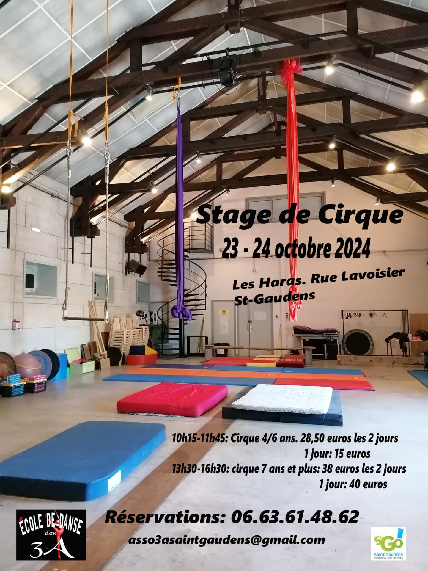 Stage cirque octobre 2025